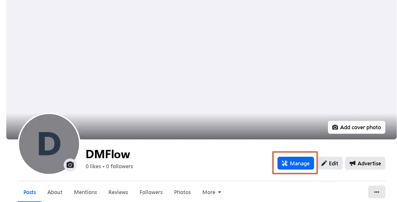 Go to your managed fan page