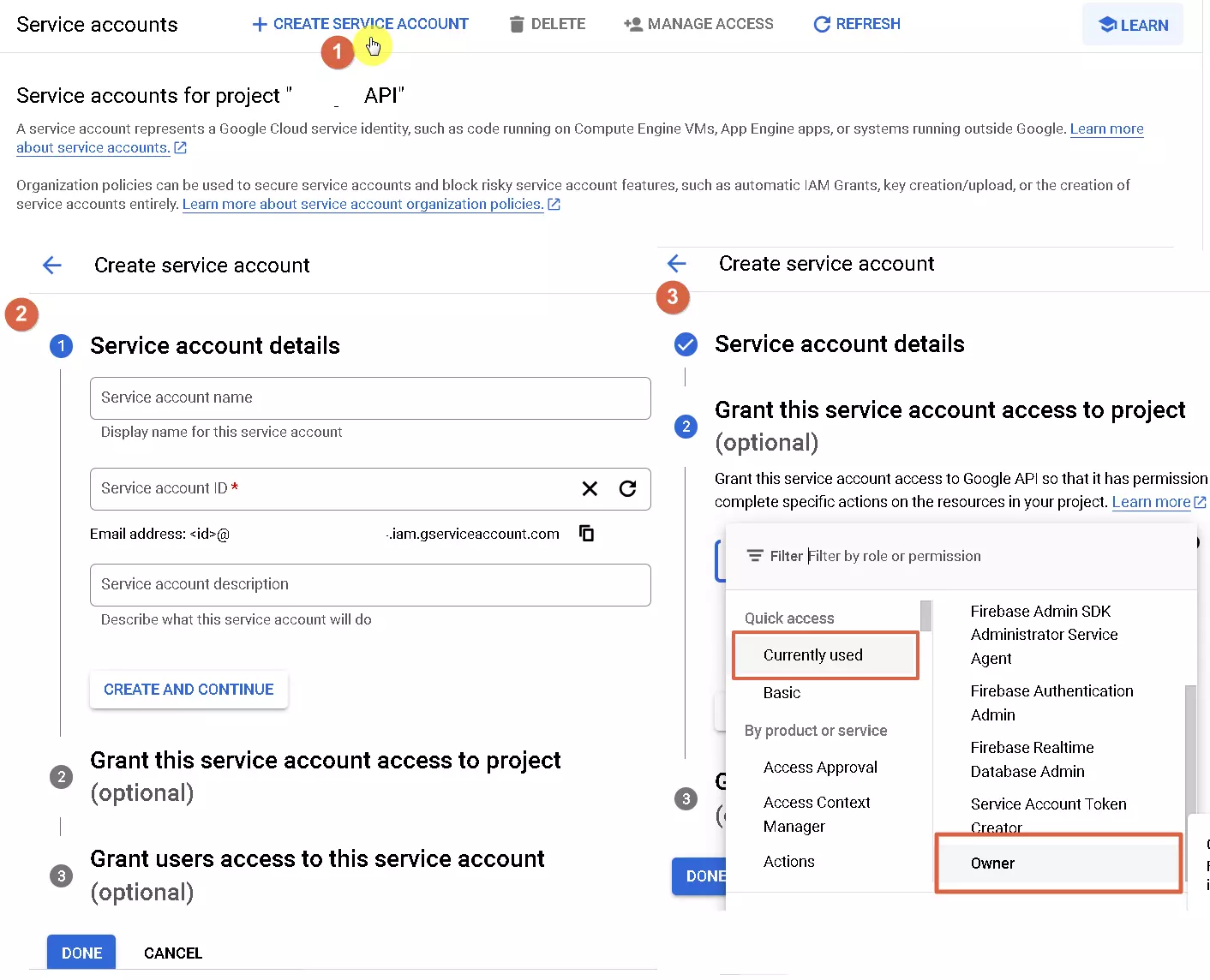 Google Index API Steps